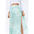 Mint-White - Lifestyle - Hype Womens-Ladies Zebra Midi Skirt