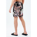 Black-Pink-Green - Back - Hype Mens Palm Leaf Swim Shorts