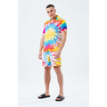 Multicoloured - Back - Hype Mens Resort Tie Dye Shirt