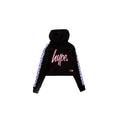 Black - Front - Hype Girls Leopard Diva LOL Surprise Cropped Hoodie