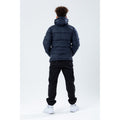 Navy - Side - Hype Childrens-Kids Puffer Jacket