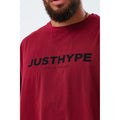Burgundy - Lifestyle - Hype Mens JH Vintage Oversized T-Shirt