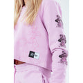Lilac - Close up - Hype Girls Sylvester Space Jam Cropped Pullover Hoodie