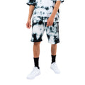 Grey-White - Front - Hype Unisex Adult Tie Dye Continu8 Jersey Shorts