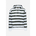 Grey-White - Front - Hype Unisex Adult Striped Continu8 Oversized Hoodie