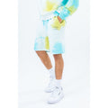 Blue-Yellow-White - Lifestyle - Hype Unisex Adult Printed Jersey Continu8 Shorts