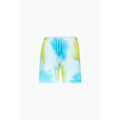 Blue-Yellow-White - Front - Hype Unisex Adult Printed Jersey Continu8 Shorts
