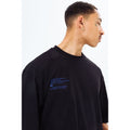 Black-Blue - Close up - Hype Unisex Adult Printed Continu8 Oversized T-Shirt