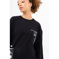 Black - Pack Shot - Hype Unisex Adult Print Continu8 Long-Sleeved T-Shirt