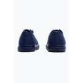 Navy - Side - Hype Childrens-Kids Pump Trainers