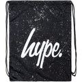 Black-White - Front - Hype Speckle Drawstring Bag