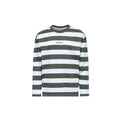 Grey - Front - Hype Unisex Adult Striped Print Continu8 Long-Sleeved T-Shirt