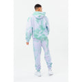 Lilac-Green - Side - Hype Unisex Adult Tie Dye Continu8 Oversized Hoodie