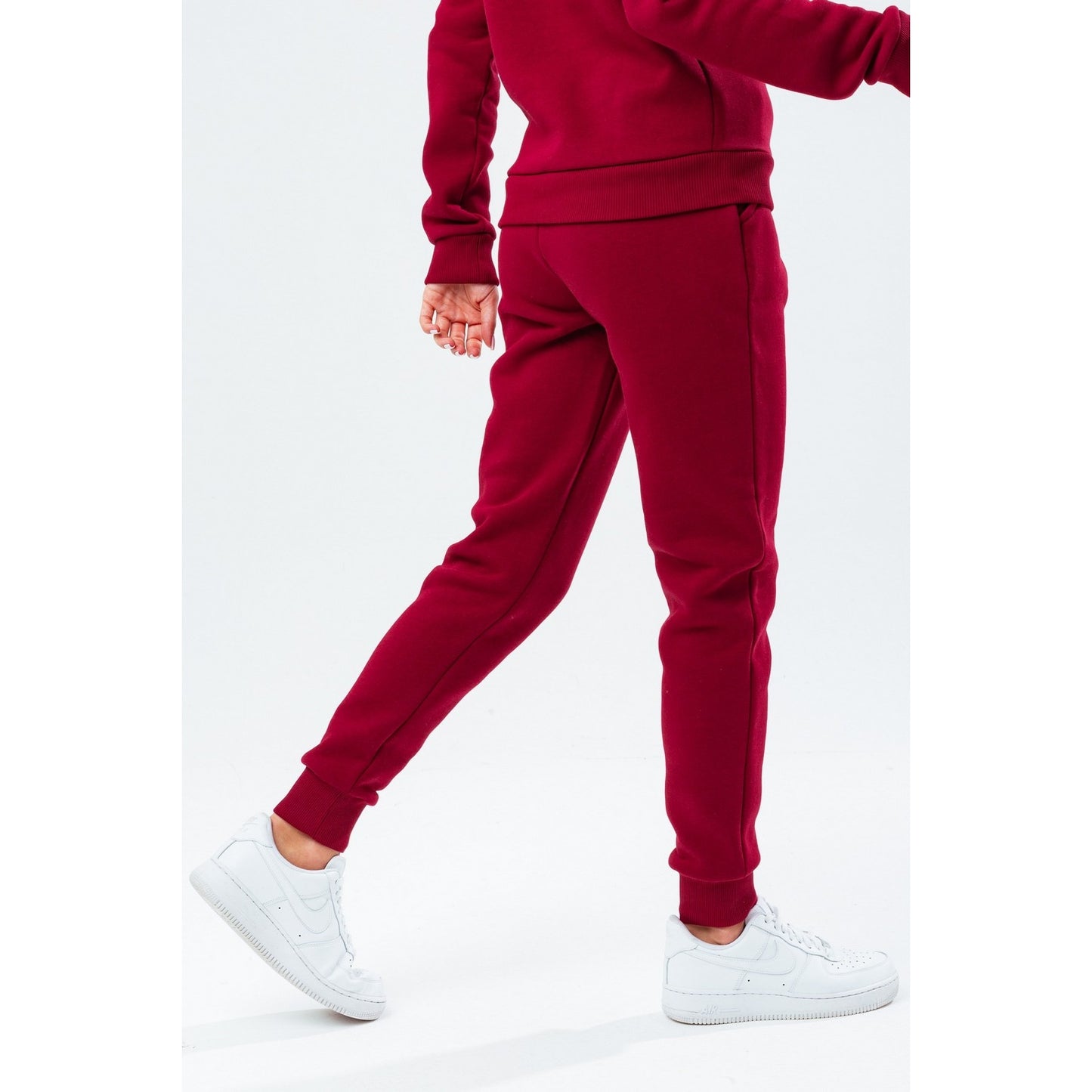 Burgundy - Back - Hype Womens-Ladies Jogging Bottoms