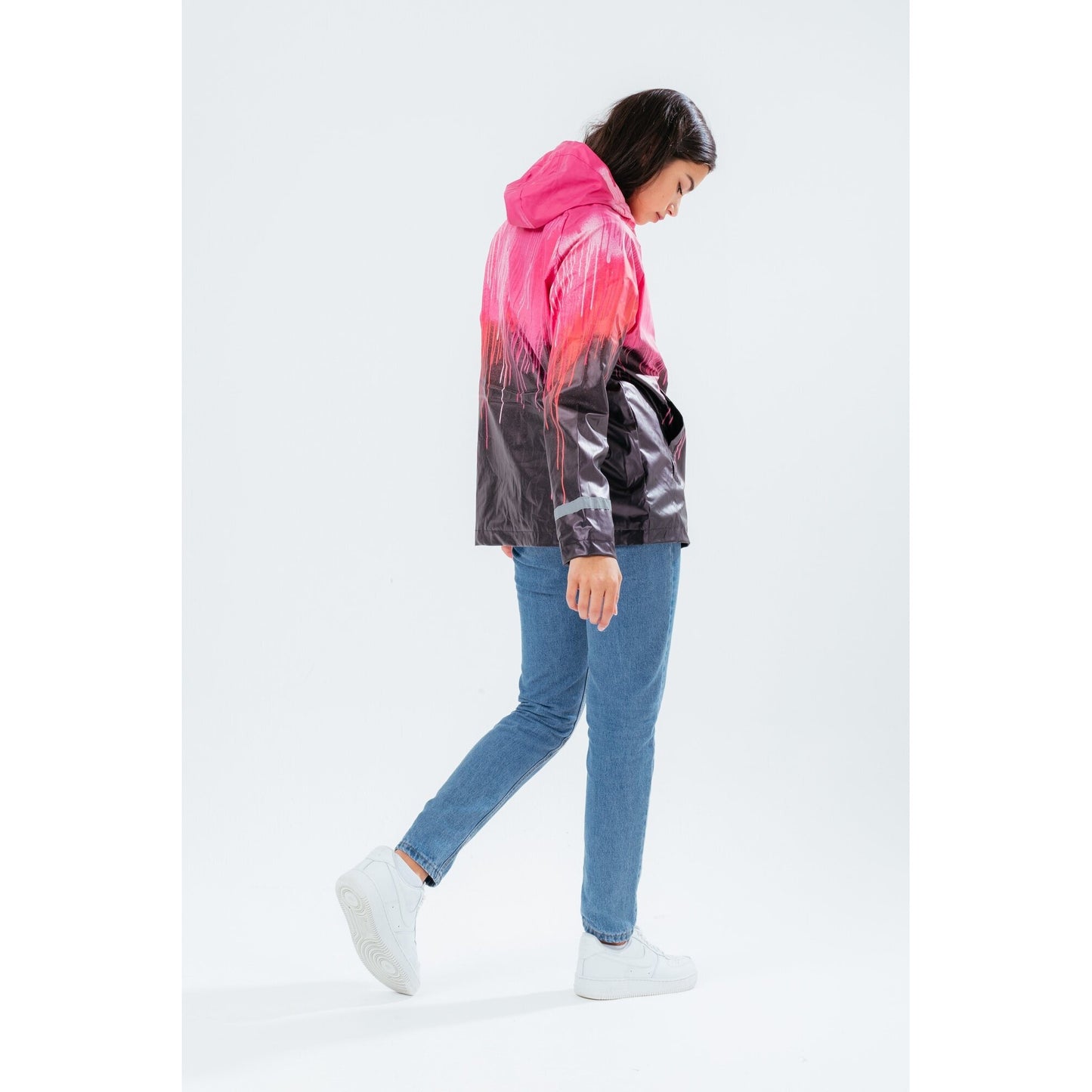 Black-Pink - Lifestyle - Hype Girls Drips Raincoat