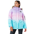 Blue-Pink-Lilac - Front - Hype Childrens-Kids Explorer Fade Padded Jacket