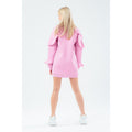 Pink - Side - Hype Girls Ellie Ruffle Sweatshirt