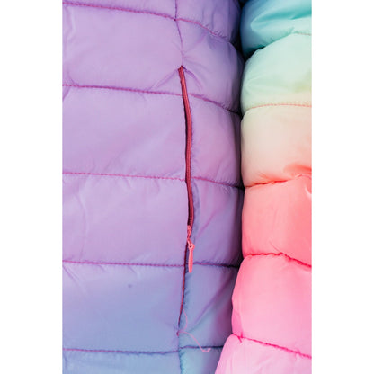 Rainbow - Pack Shot - Hype Childrens-Kids Rainbow Puffer Jacket