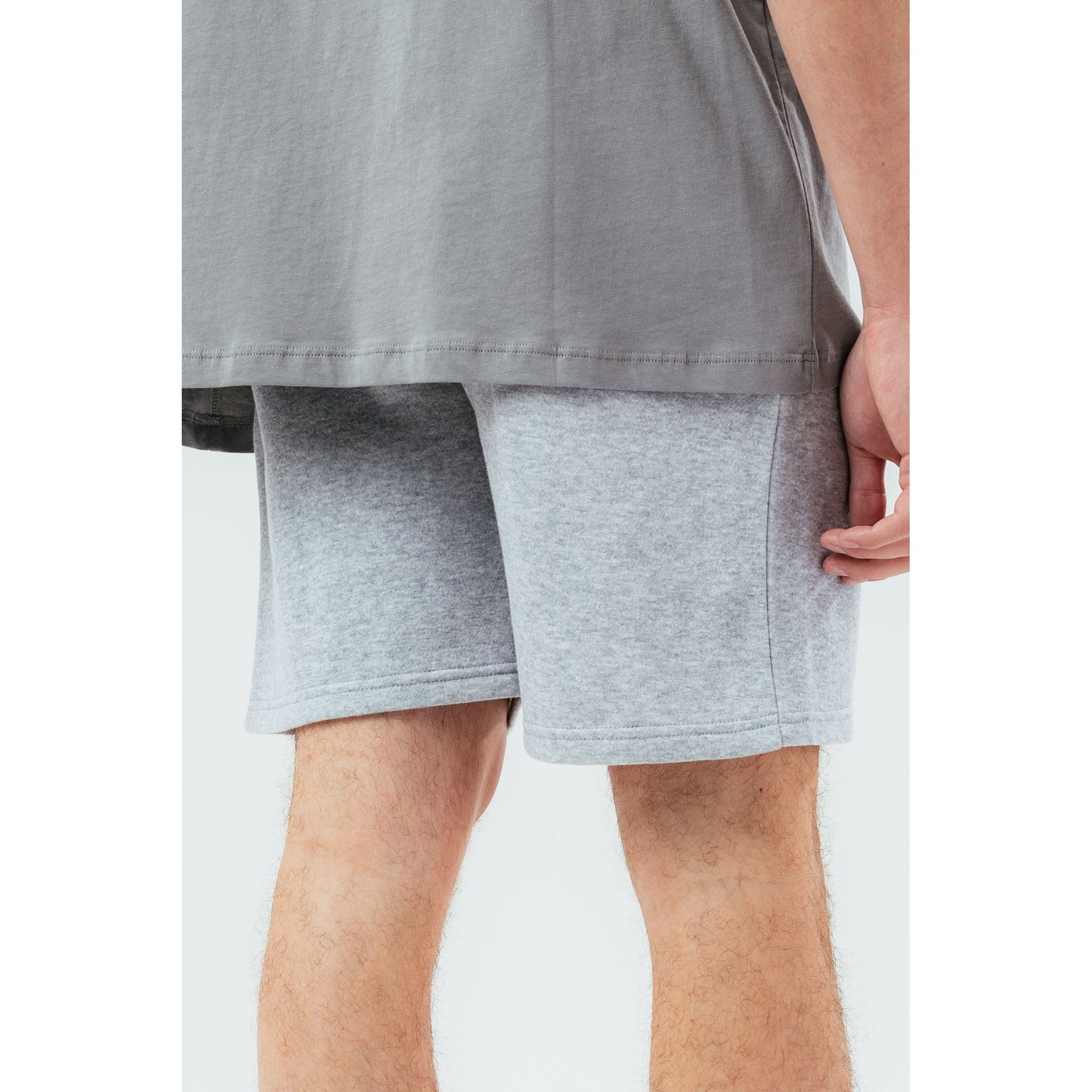 Grey Marl - Back - Hype Mens Scribble Marl Shorts