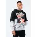 Black-White-Red - Back - Hype Mens Rose Fire Oversized Hoodie