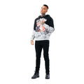 Black-White-Red - Front - Hype Mens Rose Fire Oversized Hoodie