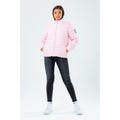 Pink - Back - Hype Childrens-Kids Lightweight Puffer Jacket