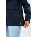 Navy - Close up - Hype Womens-Ladies Water Resistant Raincoat
