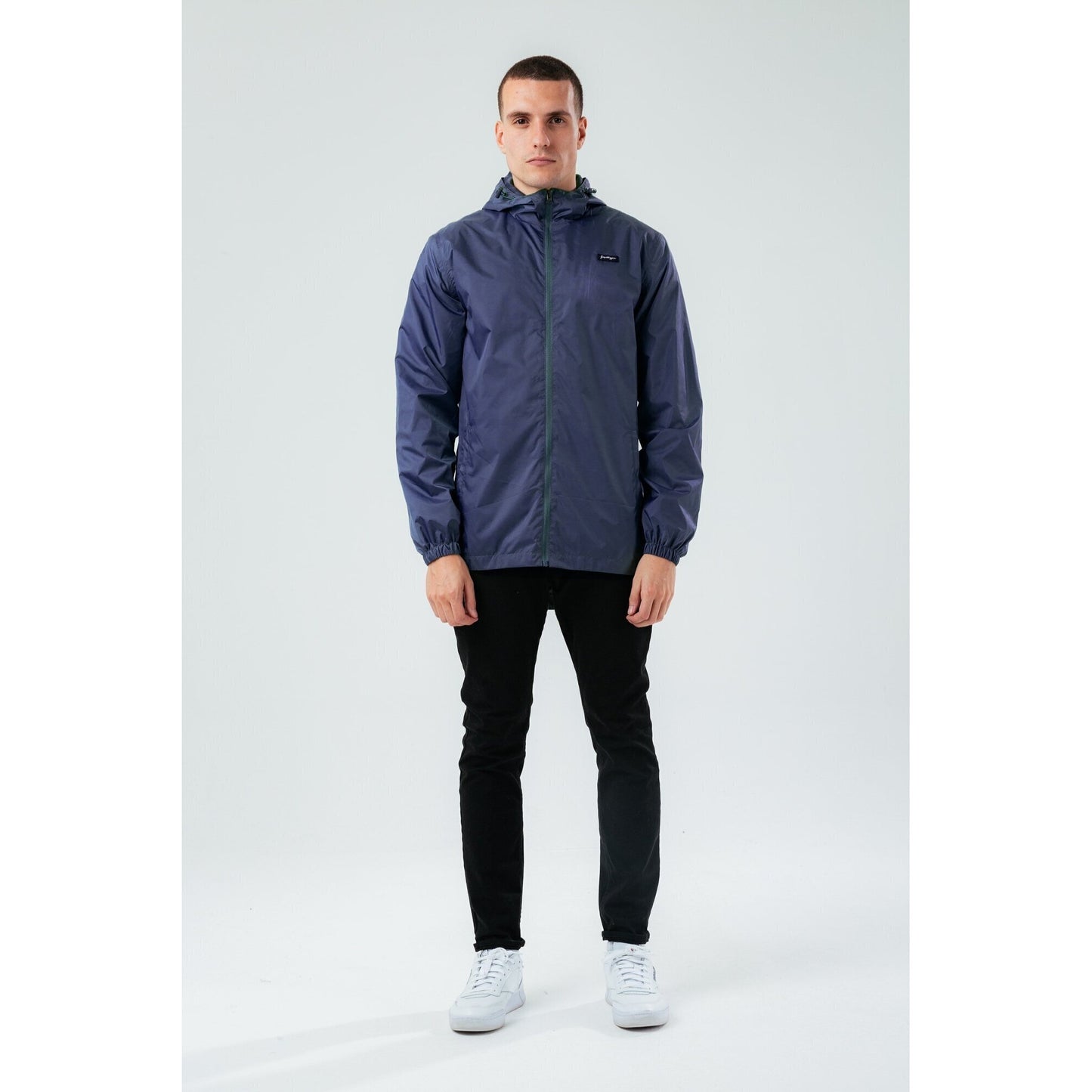 Navy - Side - Hype Mens Showerproof Style Jacket