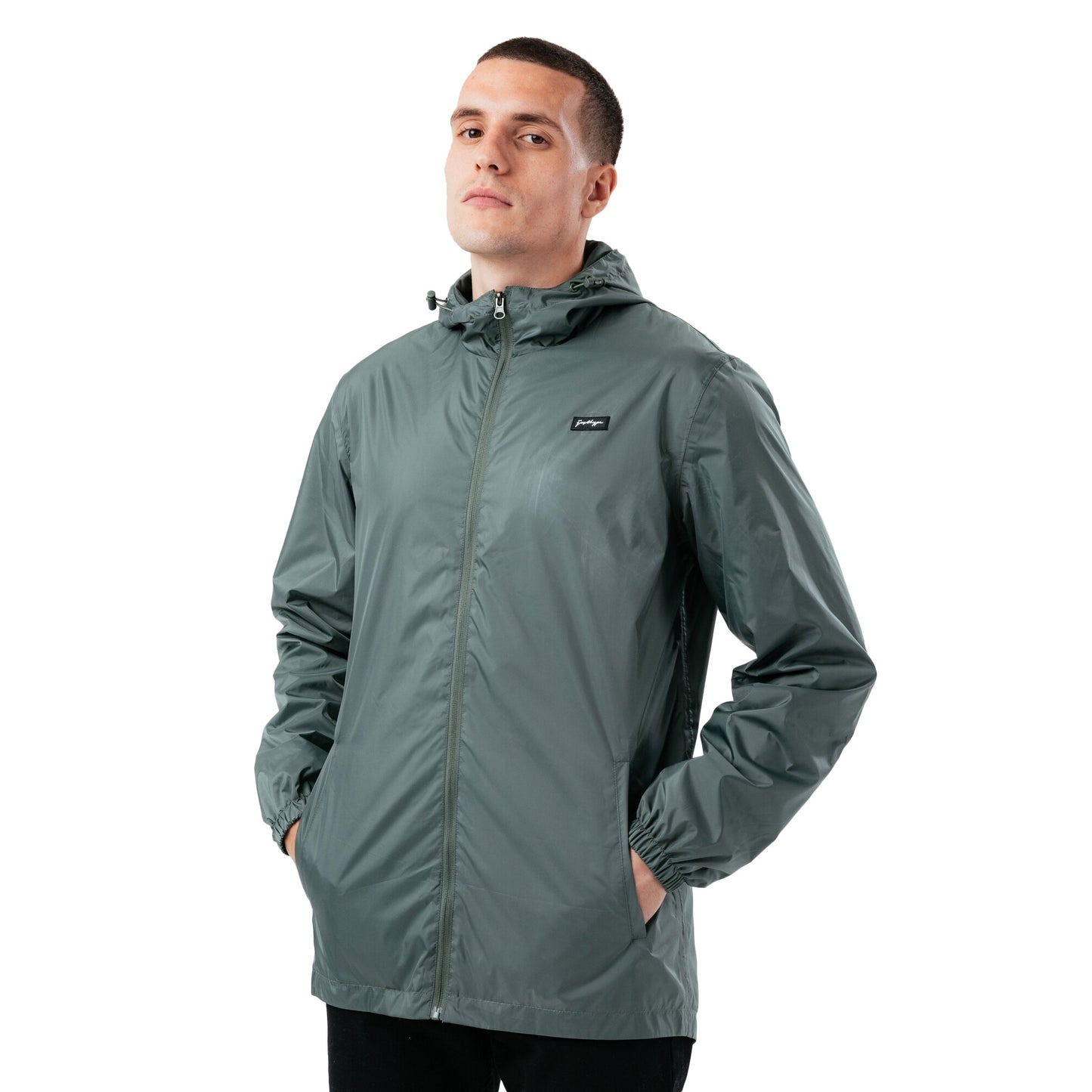 Khaki - Front - Hype Mens Showerproof Style Jacket