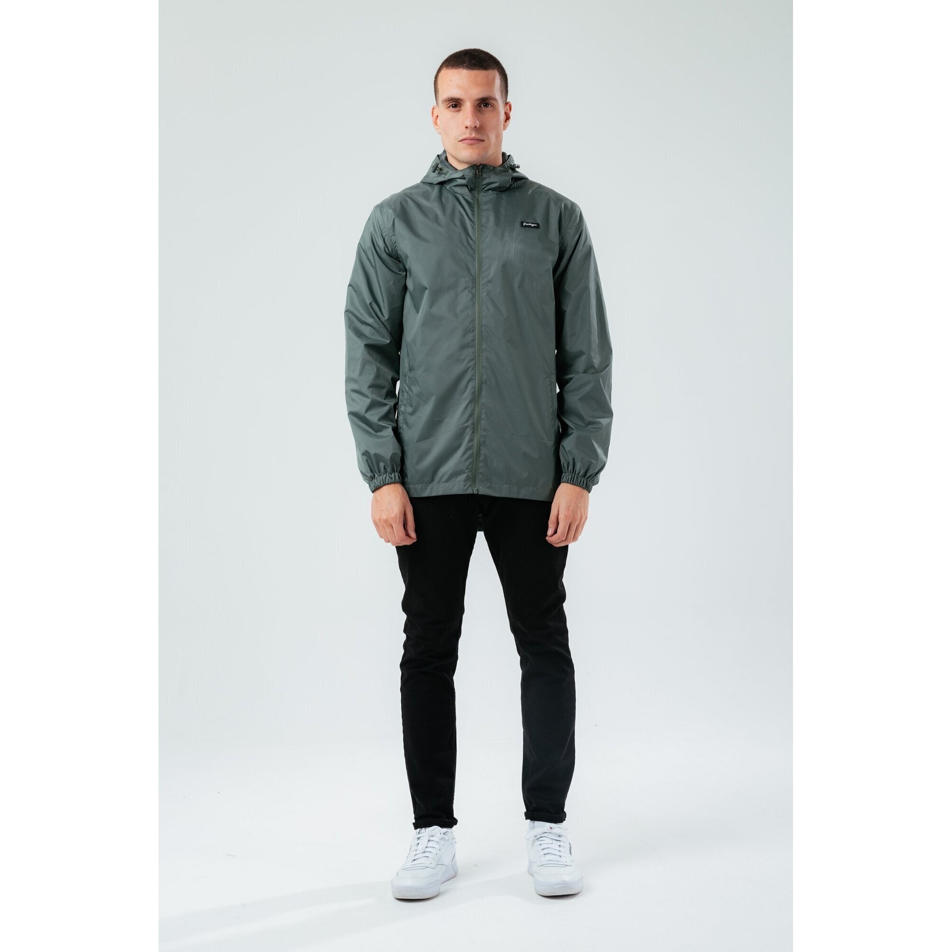 Khaki - Side - Hype Mens Showerproof Style Jacket