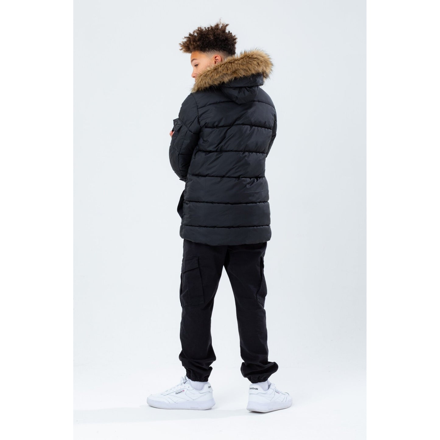 Black - Back - Hype Childrens-Kids Explorer Padded Jacket