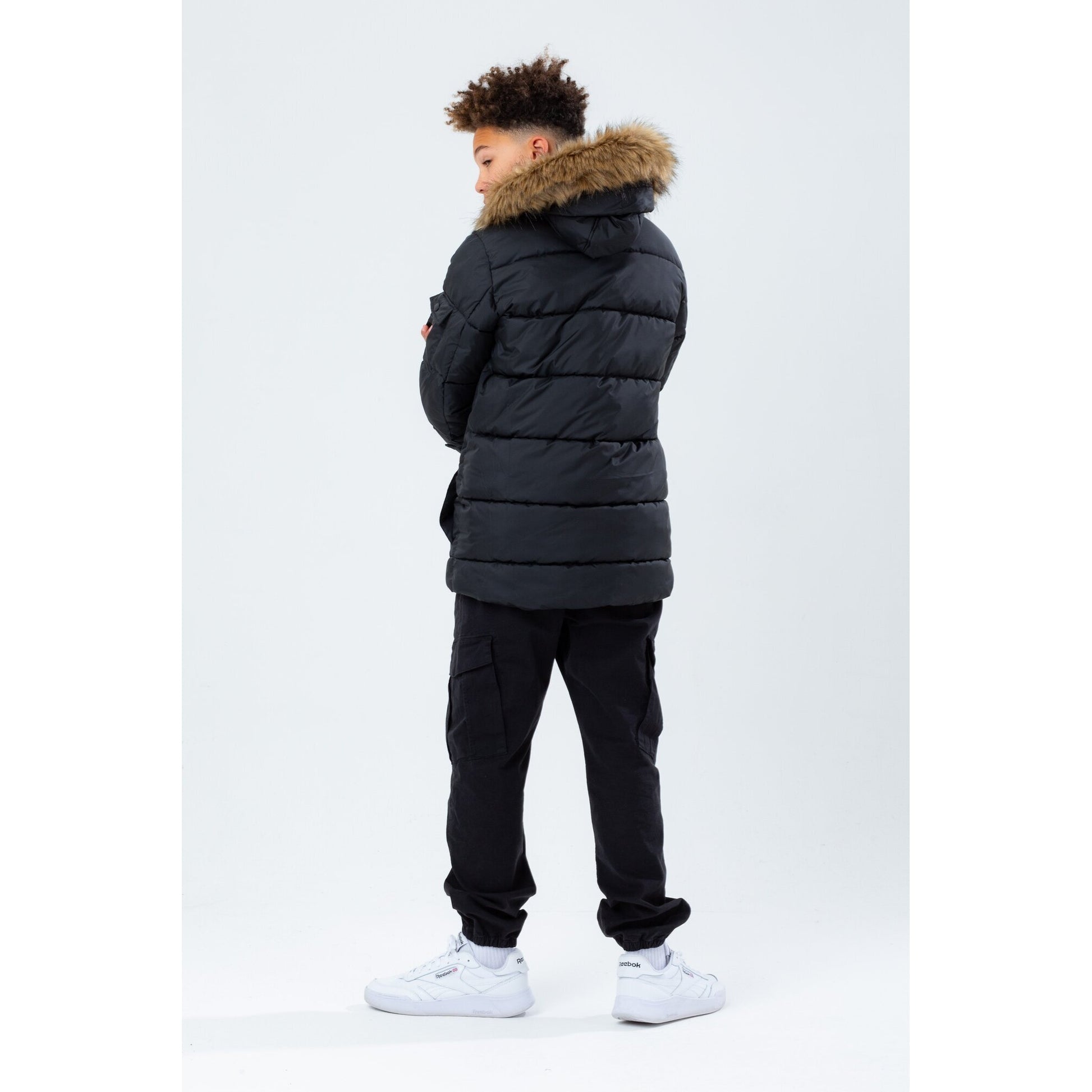 Black - Back - Hype Childrens-Kids Explorer Padded Jacket