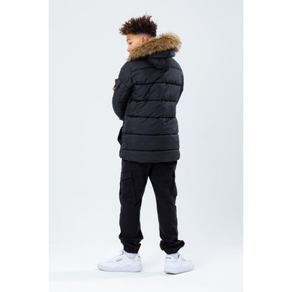 Black - Back - Hype Childrens-Kids Explorer Padded Jacket