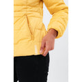 Mustard Yellow - Lifestyle - Hype Womens-Ladies Faux Fur Trim Padded Coat