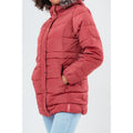 Pink - Lifestyle - Hype Womens-Ladies Faux Fur Trim Padded Coat
