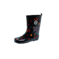 Black-Multicoloured - Front - Hype Childrens-Kids Butterfly Wellington Boots