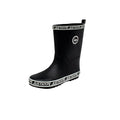 Black-White - Front - Hype Childrens-Kids Tape Wellington Boots