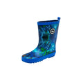 Navy - Front - Hype Childrens-Kids Camo Wellington Boots