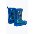 Navy - Side - Hype Childrens-Kids Camo Wellington Boots