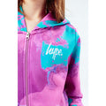 Pink-Blue - Lifestyle - Hype Girls Script Tie Dye Zipped Hoodie