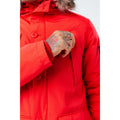 Red - Lifestyle - Hype Mens Luxe Longline Parka
