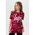Pink-Black-White - Close up - Hype Childrens-Kids Zebra Print T-Shirt (Pack of 3)