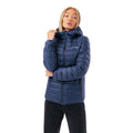 Navy - Front - Hype Womens-Ladies Lightweight Puffer Jacket