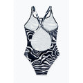 Black-White - Lifestyle - Hype Womens-Ladies Wave One Piece Swimsuit