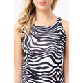 Black-White - Pack Shot - Hype Womens-Ladies Wave One Piece Swimsuit