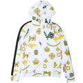 White-Gold - Front - Hype Mens Royal Crest Track Zip Up Hoodie