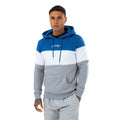 Blue-White-Grey Marl - Front - Hype Mens Enderby Colour Block Hoodie