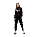 Black-White - Back - Hype Girls Flower Patch Crop Hoodie
