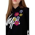 Black-White - Lifestyle - Hype Girls Flower Patch Crop Hoodie