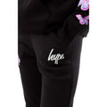 Black - Side - Hype Girls Butterfly Jogging Bottoms